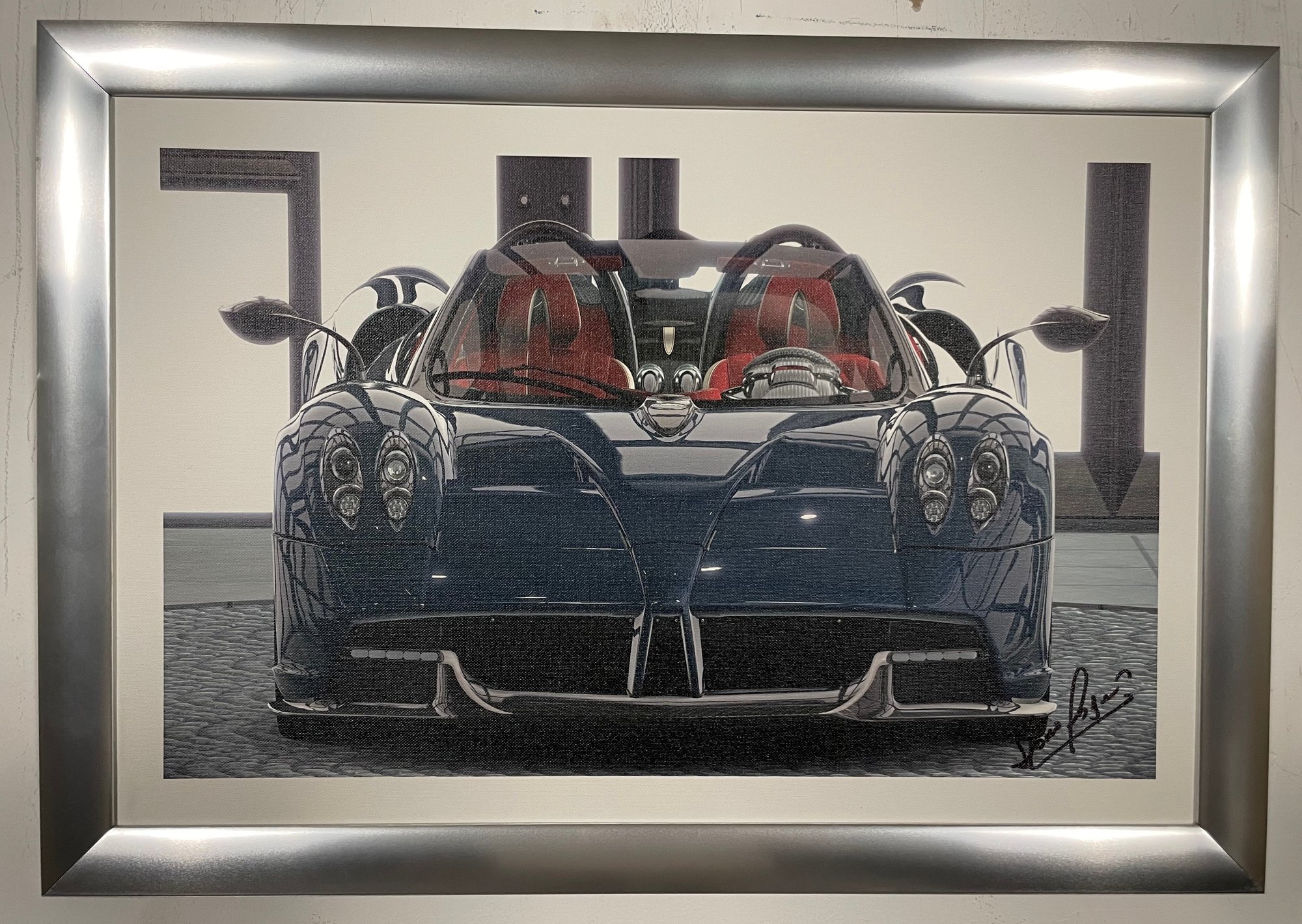 Framed signed hypercar print