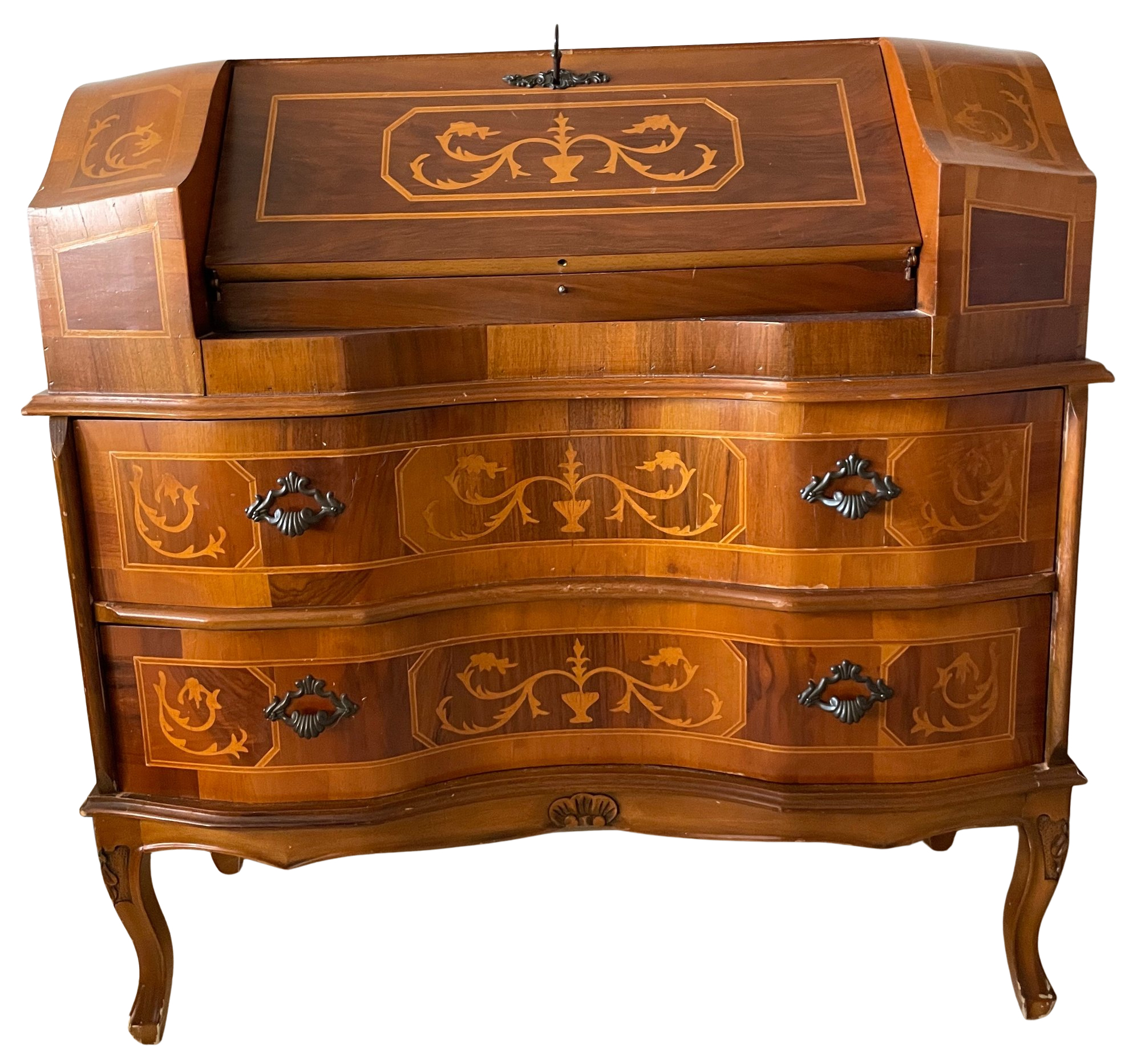Inlaid wood chest of drawers
