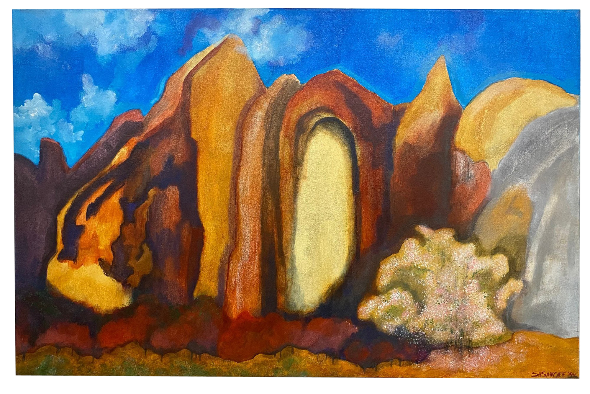 Desert landscape painting