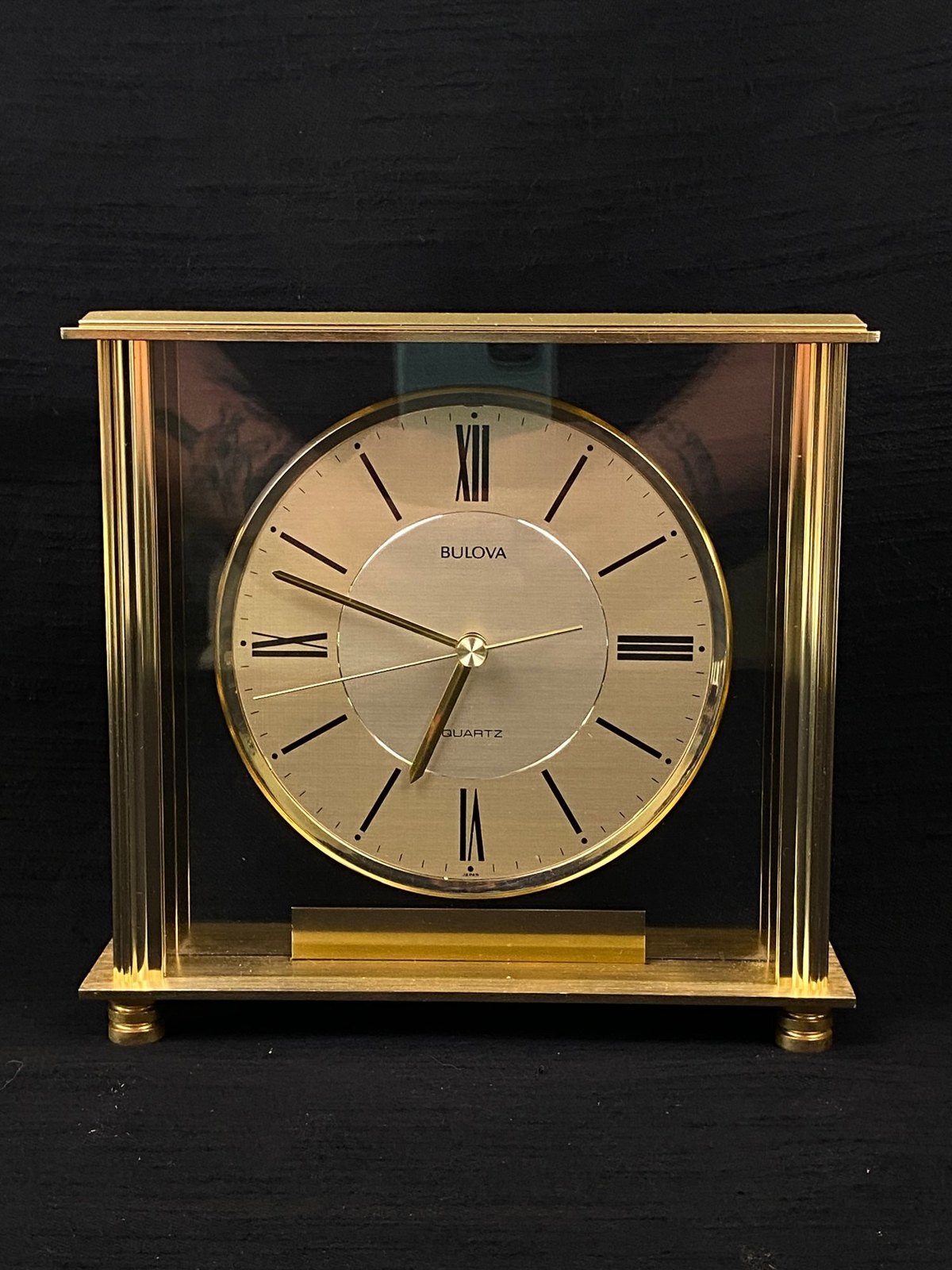 Bulova brass mantel clock