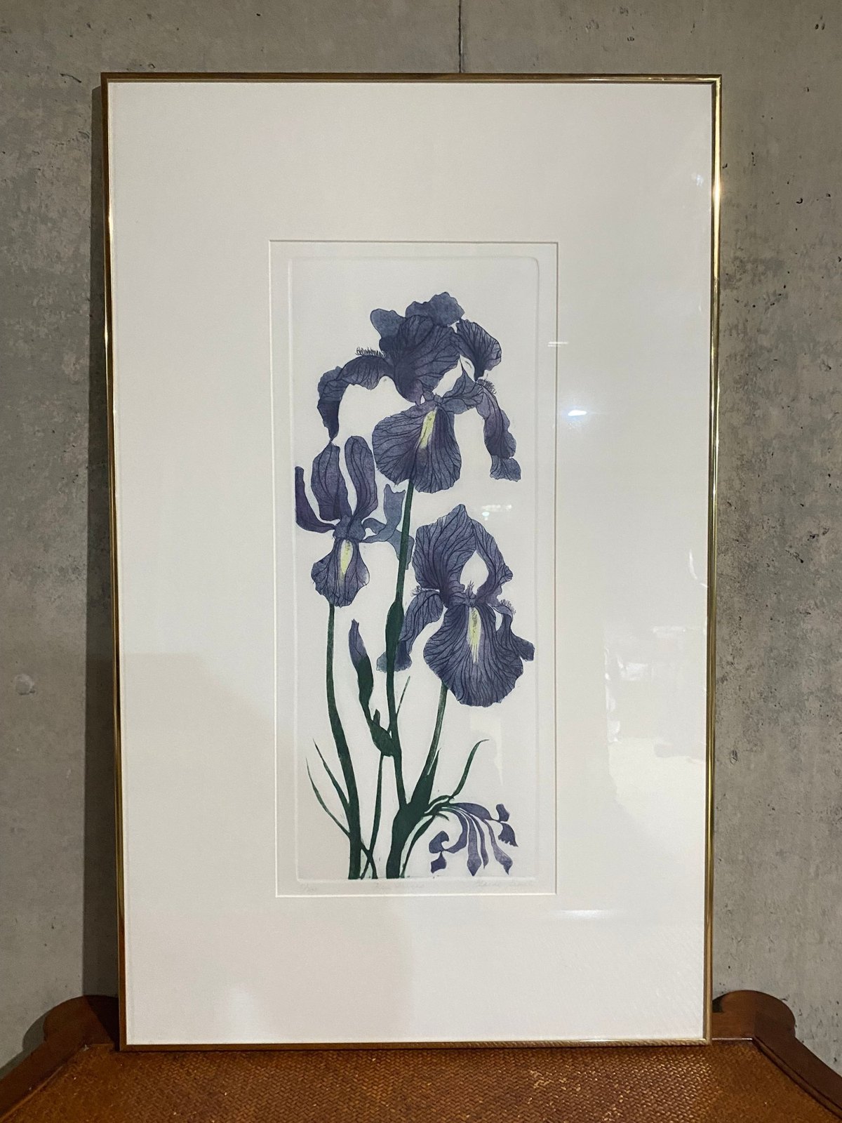 Framed iris etching