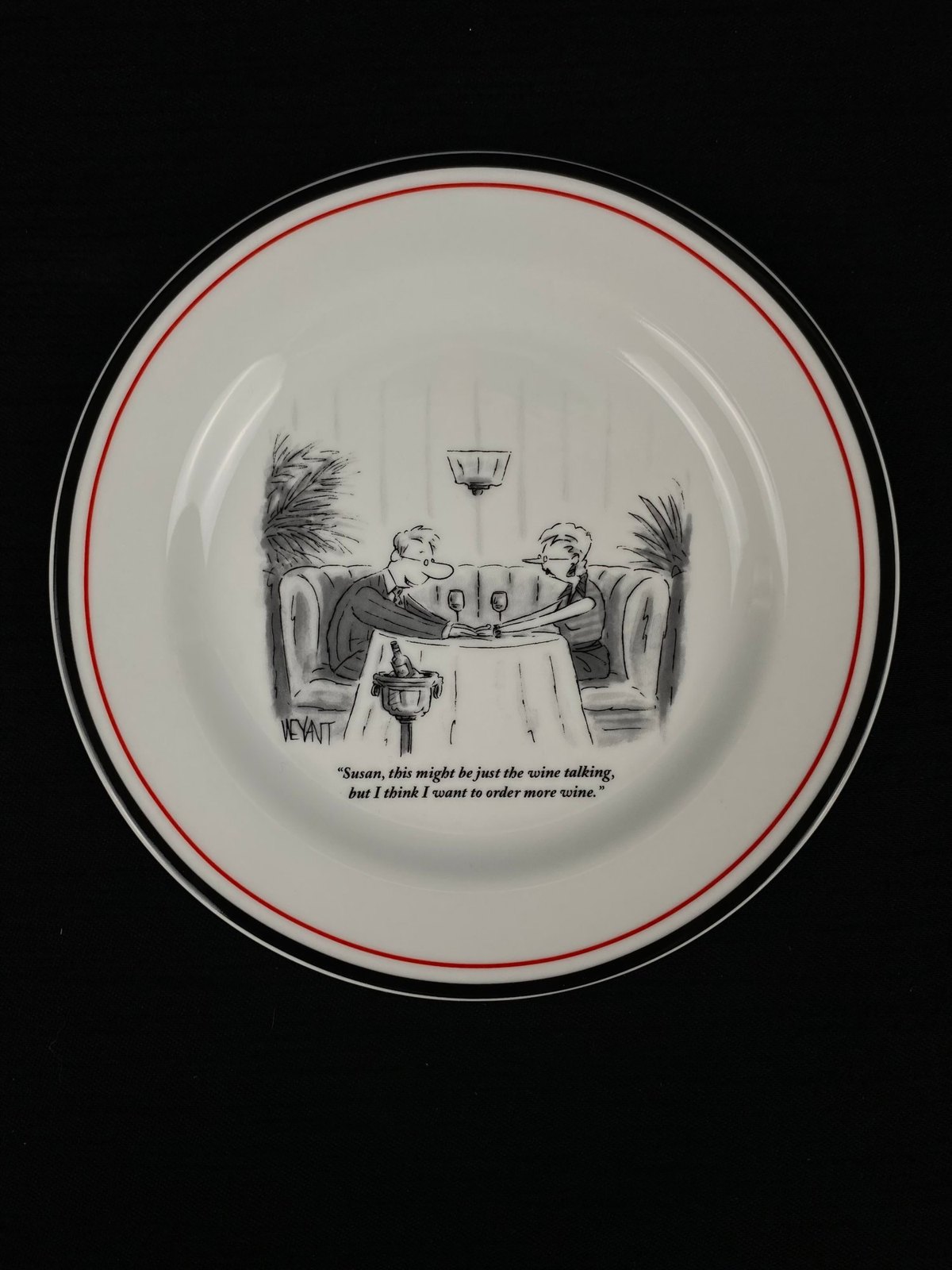 Cartoon wine plate