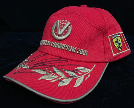 Signed Ferrari cap from the September issue
